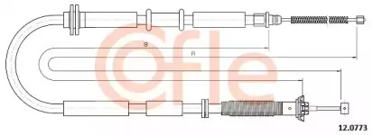 12.0773 COFLE Трос, стояночная тормозная система