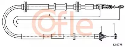 12.0775 COFLE Трос, стояночная тормозная система