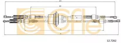 12.7262 COFLE Трос, ступенчатая коробка передач