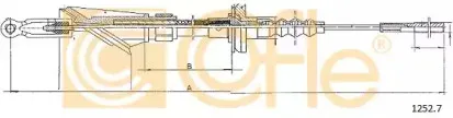 1252.7 COFLE Трос, управление сцеплением