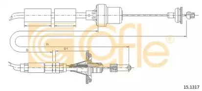 15.1317 COFLE Трос, управление сцеплением