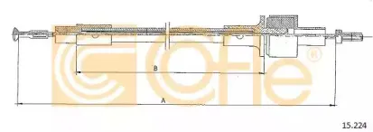 15.224 COFLE Трос, управление сцеплением