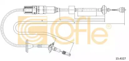 15.4327 COFLE Трос, управление сцеплением