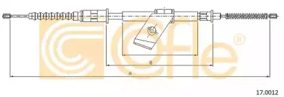 17.0012 COFLE Трос, стояночная тормозная система