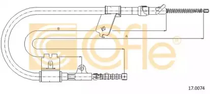 17.0074 COFLE Трос, стояночная тормозная система