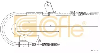 17.0075 COFLE Трос, стояночная тормозная система