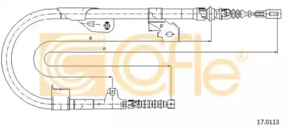 17.0113 COFLE Трос, стояночная тормозная система