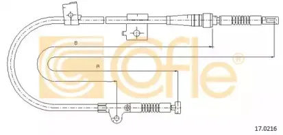 17.0216 COFLE Трос, стояночная тормозная система