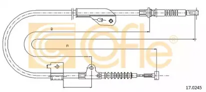 17.0245 COFLE Трос, стояночная тормозная система