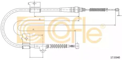 17.0340 COFLE Трос, стояночная тормозная система