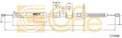 17.0366 COFLE Трос, стояночная тормозная система