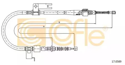 17.0589 COFLE Трос, стояночная тормозная система