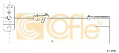 17.0592 COFLE Трос, стояночная тормозная система