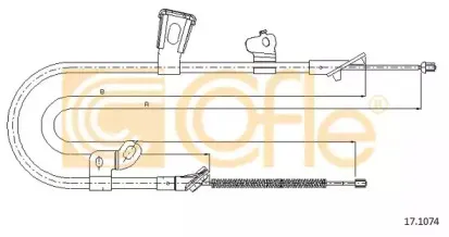 17.1074 COFLE Трос, стояночная тормозная система