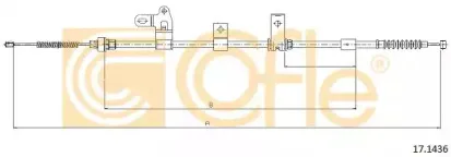 17.1436 COFLE Трос, стояночная тормозная система