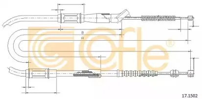 17.1502 COFLE Трос, стояночная тормозная система