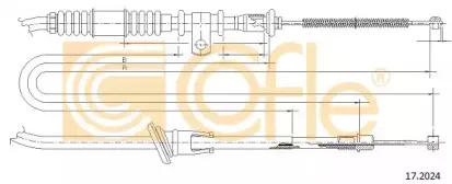 17.2024 COFLE Трос, стояночная тормозная система