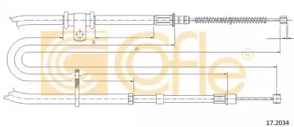 17.2034 COFLE Трос, стояночная тормозная система