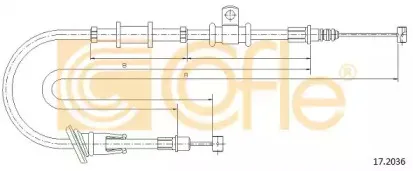17.2036 COFLE Трос, стояночная тормозная система