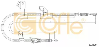17.2120 COFLE Трос, стояночная тормозная система