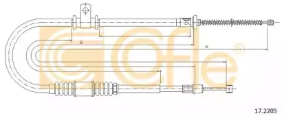 17.2205 COFLE Трос, стояночная тормозная система