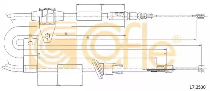 17.2530 COFLE Трос, стояночная тормозная система