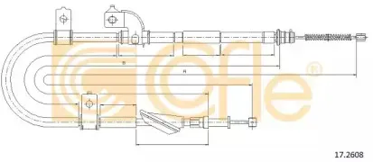 17.2608 COFLE Трос, стояночная тормозная система