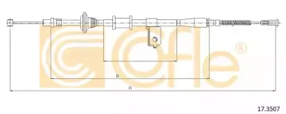 17.3507 COFLE Трос, стояночная тормозная система
