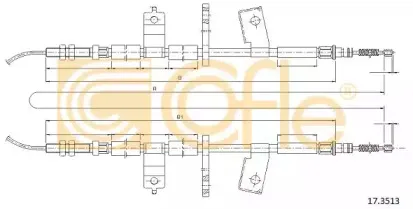 17.3513 COFLE Трос, стояночная тормозная система