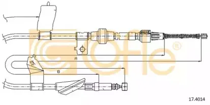 17.4014 COFLE Трос, стояночная тормозная система