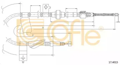 17.4015 COFLE Трос, стояночная тормозная система