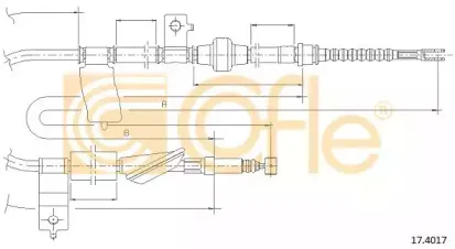 17.4017 COFLE Трос, стояночная тормозная система