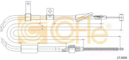 17.5030 COFLE Трос, стояночная тормозная система