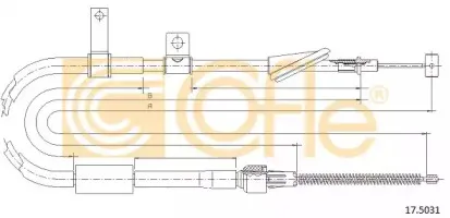 17.5031 COFLE Трос, стояночная тормозная система
