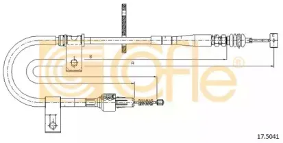 17.5041 COFLE Трос, стояночная тормозная система