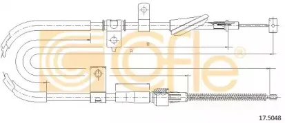 17.5048 COFLE Трос, стояночная тормозная система