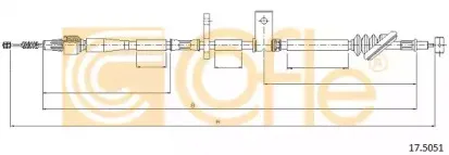 17.5051 COFLE Трос, стояночная тормозная система