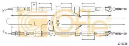 17.5058 COFLE Трос, стояночная тормозная система