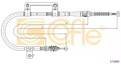 17.6043 COFLE Трос, стояночная тормозная система