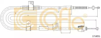 17.6051 COFLE Трос, стояночная тормозная система