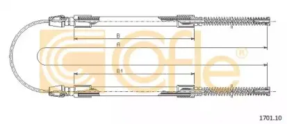 1701.10 COFLE Трос, стояночная тормозная система