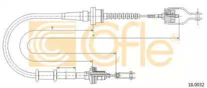 18.0032 COFLE Трос, управление сцеплением