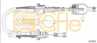 18.0052 COFLE Трос, управление сцеплением