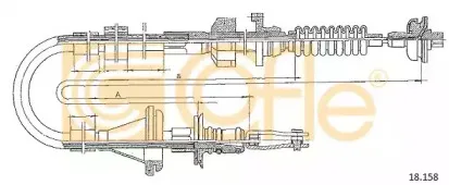 18.158 COFLE Трос, управление сцеплением