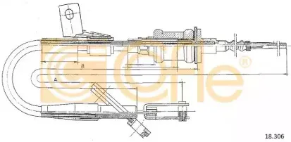 18.306 COFLE Трос, управление сцеплением