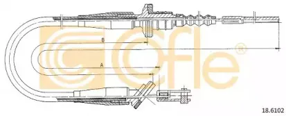 18.6102 COFLE Трос, управление сцеплением