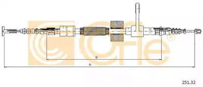 251.32 COFLE Трос, стояночная тормозная система