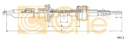 442.2 COFLE Трос, управление сцеплением