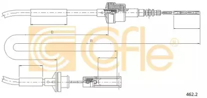 462.2 COFLE Трос, управление сцеплением
