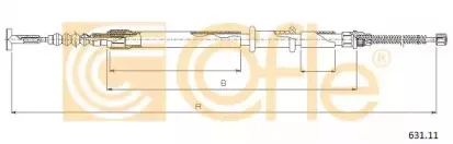 631.11 COFLE Трос, стояночная тормозная система
